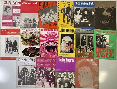 Lot 346 - SHEET MUSIC AND SONGBOOKS INC YES/YARDBIRDS/PINK FLOYD.
