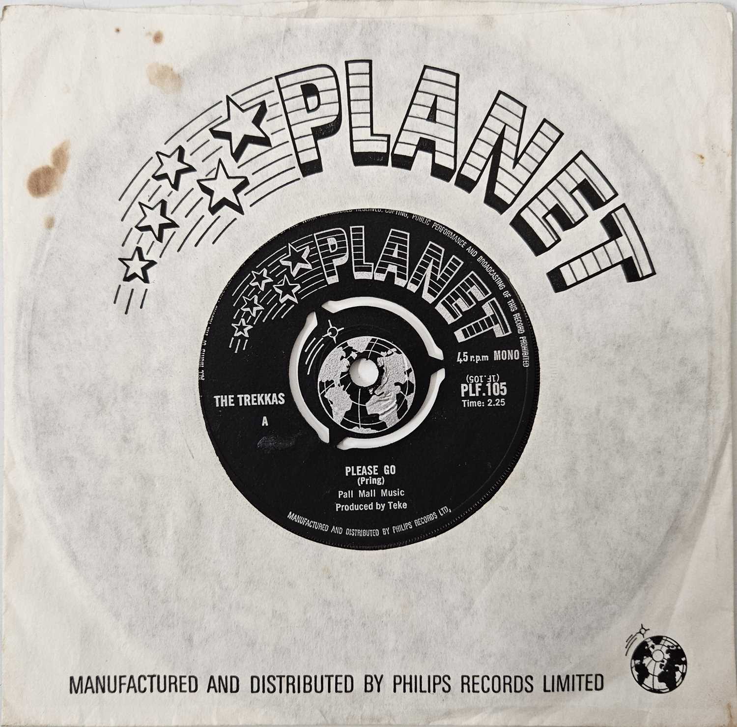 Lot 389 - THE TREKKAS - PLEASE GO/ I PUT A SPELL ON YOU 7" (UK PSYCH - PLANET - PLF 105)