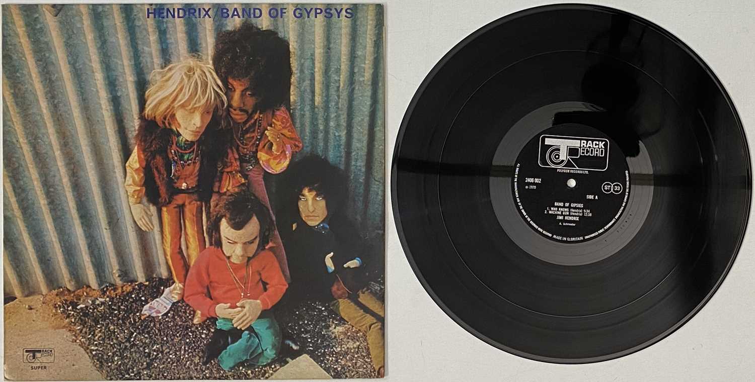 Lot 397 - JIMI HENDRIX - BAND OF GIPSIES LP (UK ORIGINAL - PUPPET SLEEVE - TRACK - 2406 002)