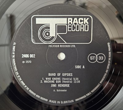 Lot 397 - JIMI HENDRIX - BAND OF GIPSIES LP (UK ORIGINAL - PUPPET SLEEVE - TRACK - 2406 002)