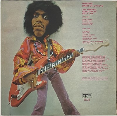 Lot 397 - JIMI HENDRIX - BAND OF GIPSIES LP (UK ORIGINAL - PUPPET SLEEVE - TRACK - 2406 002)