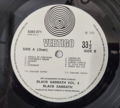 Lot 415 - BLACK SABBATH - VOL. 4 LP (UK ORIGINAL - VERTIGO SWIRL - 6360 071)