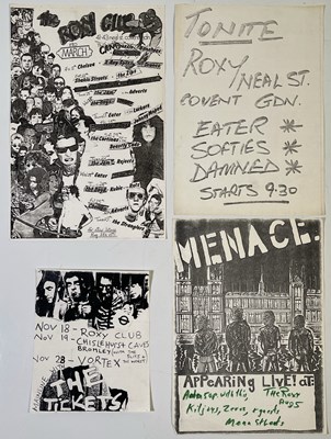 Lot 466 - PUNK MEMORABILIA - ROXY CLUB - HANDBILLS AND MINI-POSTERS INC CHELSEA / THE JAM.