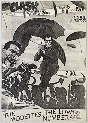 Lot 467 - THE CLASH - ORIGINAL 1979 NOTRE DAME HALL MINI-POSTER.