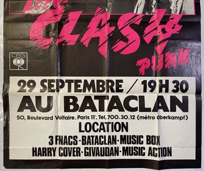 Lot 469 - THE CLASH - ORIGINAL 1977 FRENCH BATACLAN CONCERT POSTER.
