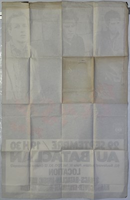 Lot 469 - THE CLASH - ORIGINAL 1977 FRENCH BATACLAN CONCERT POSTER.