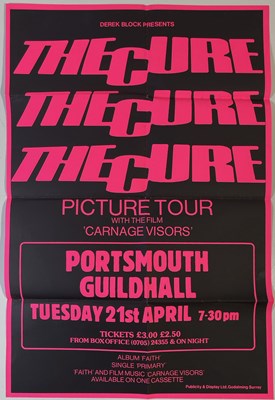 Lot 454 - THE CURE - ORIGINAL 1981 PORTSMOUTH GUILDHALL POSTER.