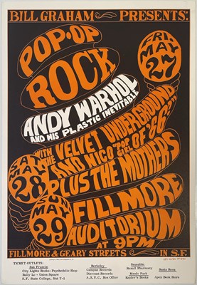 Lot 421 - THE VELVET UNDERGROUND - ANDY WARHOL - BG-08 POSTER.