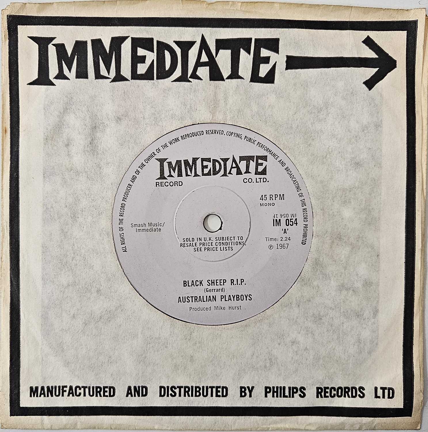Lot 54 - AUSTRALIAN PLAYBOYS - BLACK SHEEP C/W SAD 7" (ORIGINAL UK STOCK COPY - IMMEDIATE IM 054)