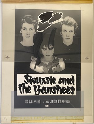 Lot 471 - SIOUXSIE AND THE BANSHEES - ORIGINAL POSTER ARTWORK PROOFS.