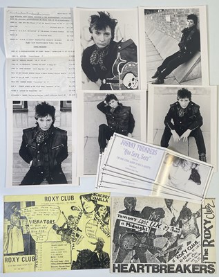 Lot 474 - PUNK INTEREST - JOHNNY THUNDERS / ROXY CLUB - HANDBILLS AND PRESS MEMORABILIA.