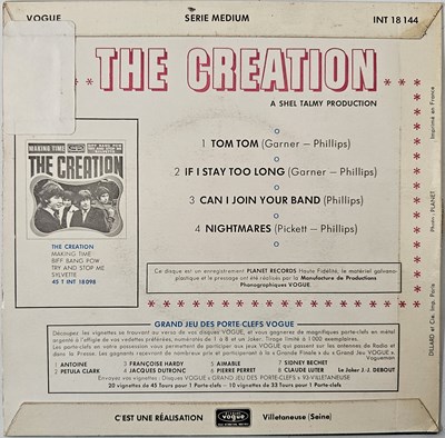 Lot 91 - THE CREATION - TOM TOM EP (ORIGINAL FRENCH COPY - DISQUES VOGUE INT 18144)