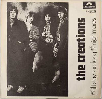 Lot 93 - THE CREATIONS (SIC. THE CREATION) - IF I STAY TOO LONG C/W NIGHTMARES 7" (ORIGINAL SWEDISH PICTURE SLEEVE COPY - POLYDOR NH59119)