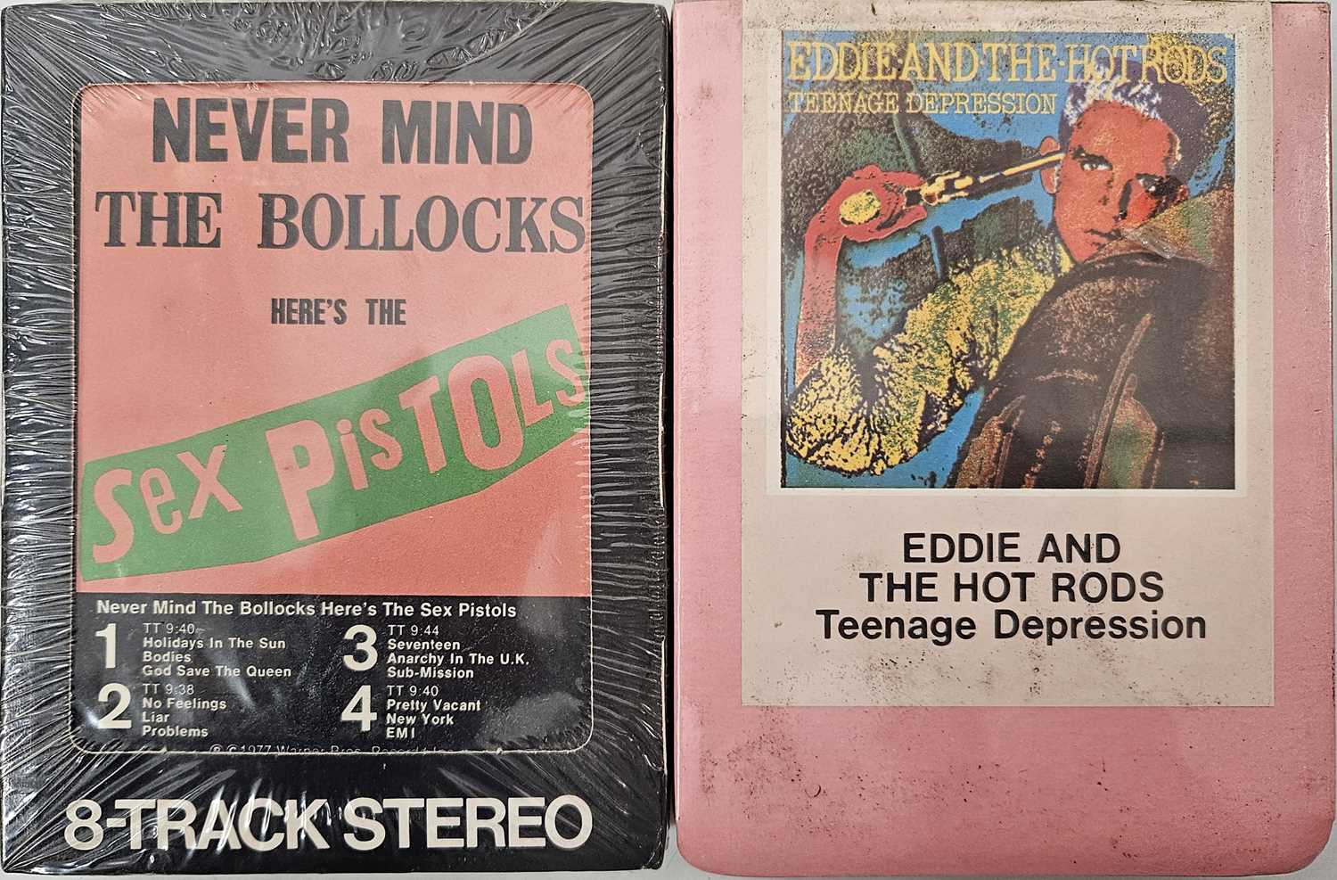 Lot 81 - EDDIE AND THE HOT RODS AND SEX PISTOLS 8-TRACK COLLECTION