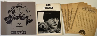 Lot 358 - KIM FOWLEY - PRESS RELEASES/MEMORABILIA COLLECTION.