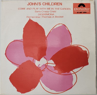 Lot 320 - JOHN'S CHILDREN - COME AND PLAY WITH ME IN THE GARDEN EP (ORIGINAL SPANISH COPY - POLYDOR 51087 EPH)