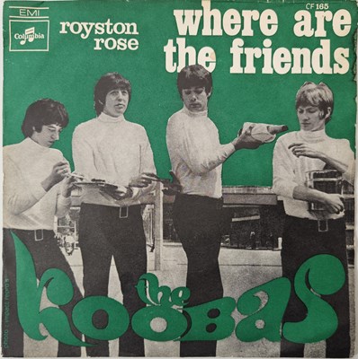 Lot 322 - THE KOOBAS - WHERE ARE THE FRIENDS C/W ROYSTON ROSE 7" (ORIGINAL FRENCH PICTURE SLEEVE COPY - COLUMBIA CF 165)