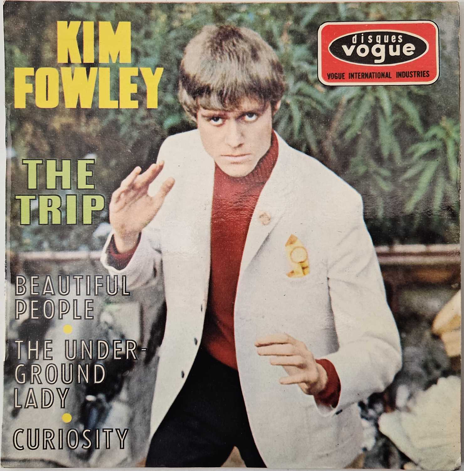 Lot 323 - KIM FOWLEY - THE TRIP EP (ORIGINAL FRENCH COPY - DISQUES VOGUE INT. 18086)