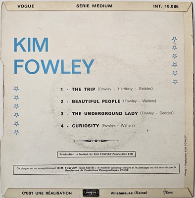 Lot 323 - KIM FOWLEY - THE TRIP EP (ORIGINAL FRENCH COPY - DISQUES VOGUE INT. 18086)