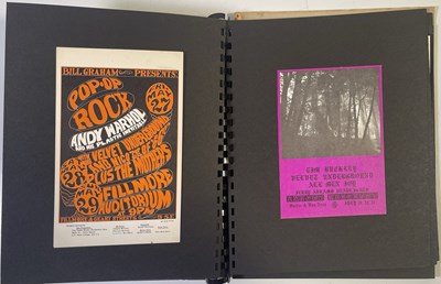 Lot 364 - THE VELVET UNDERGROUND - BILL'S SCRAPBOOK - ORIGINAL PROMO MATERIALS AND MORE.