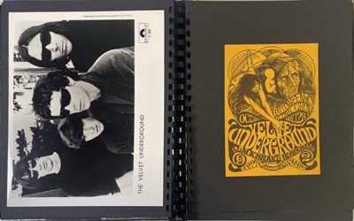 Lot 364 - THE VELVET UNDERGROUND - BILL'S SCRAPBOOK - ORIGINAL PROMO MATERIALS AND MORE.