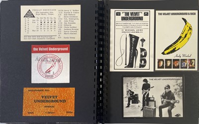 Lot 364 - THE VELVET UNDERGROUND - BILL'S SCRAPBOOK - ORIGINAL PROMO MATERIALS AND MORE.
