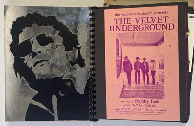 Lot 364 - THE VELVET UNDERGROUND - BILL'S SCRAPBOOK - ORIGINAL PROMO MATERIALS AND MORE.