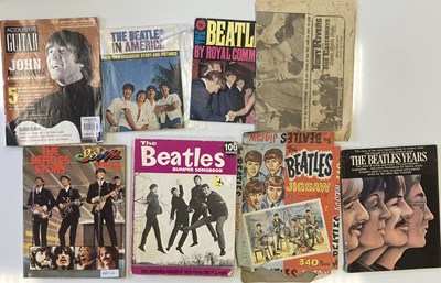 Lot 401 - PETE BEST SIGNED DRUM STICK AND BEATLES BOOKS AND MEMORABILIA.