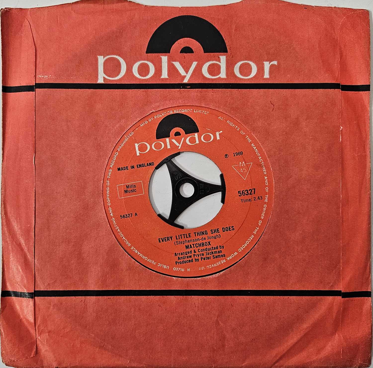 Lot 247 - MATCHBOX - EVERY LITTLE THING SHE DOES 7" (UK PRESSING - POLYDOR 56327)