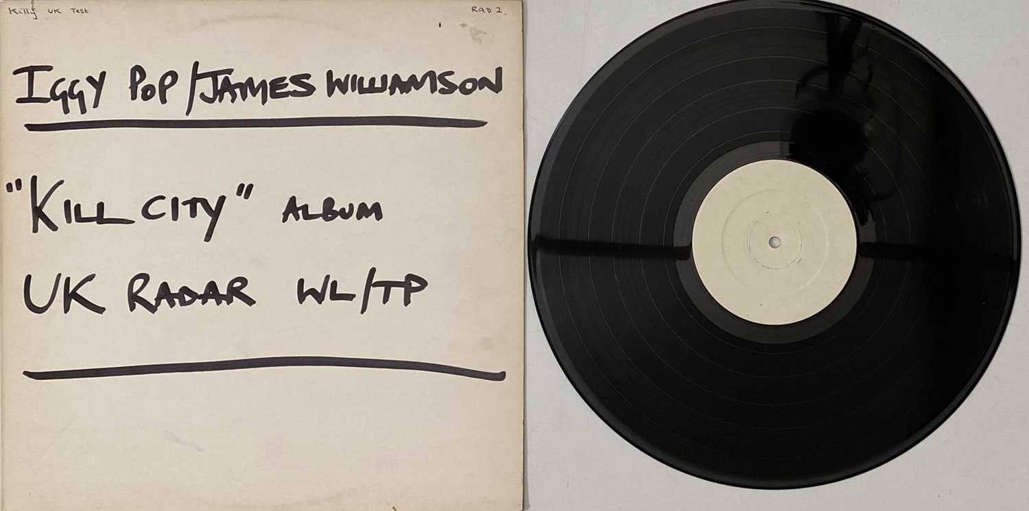 Lot 164 - IGGY POP & JAMES WILLIAMSON - KILL CITY LP (WHITE LABEL TEST PRESSING - RADAR RECORDS - RAD 2)