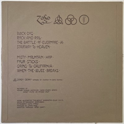 Lot 478 - ROBERT PLANT SIGNED LED ZEPPELIN - IV LP