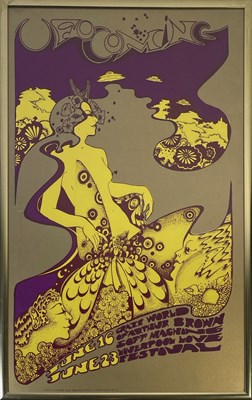 Lot 430 - HAPSHASH AND THE COLOURED COAT POSTER - UFO COMING - ARTHUR BROWN / SOFT MACHINE, 1967.
