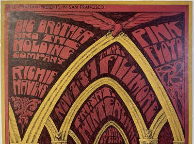 Lot 431 - PINK FLOYD - BG-91 - DEBUT AMERICAN CONCERT POSTER.