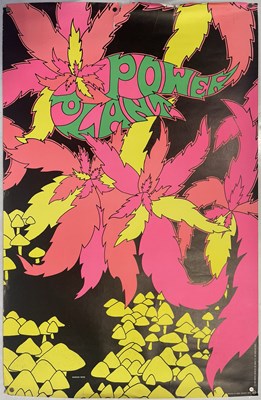 Lot 437 - PSYCHEDELIA - POWER PLANT - THE GOLDEN DAWN - ORIGINAL 1968 BLACKLIGHT POSTER.