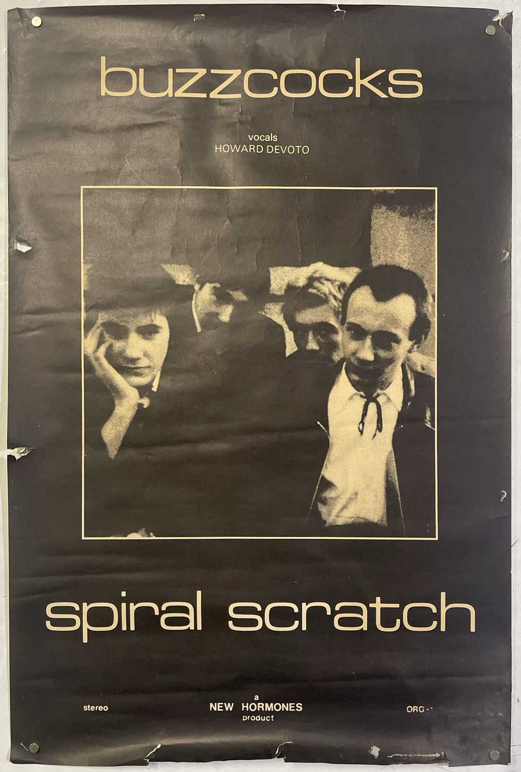 Lot 489 - BUZZCOCKS - 1979 SPIRAL SCRATCH POSTER.