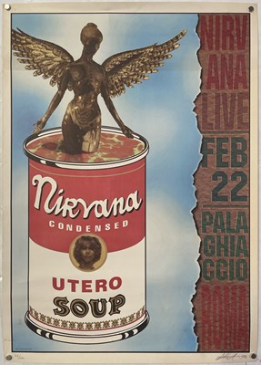 Lot 439 - NIRVANA - LIMITED EDITION ALESSANDRO LOCCHI IN UTERO POSTER.