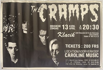 Lot 441 - THE CRAMPS - ORIGINAL 1980S BELGIAN CONCERT POSTER.