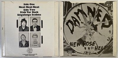 Lot 432 - THE DAMNED - SIGNED SINGLES INC NEW ROSE/NEAT NEAT NEAT.