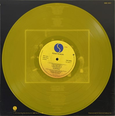 Lot 436 - RAMONES - YELLOW VINYL ROAD TO RUIN SIGNED LP.