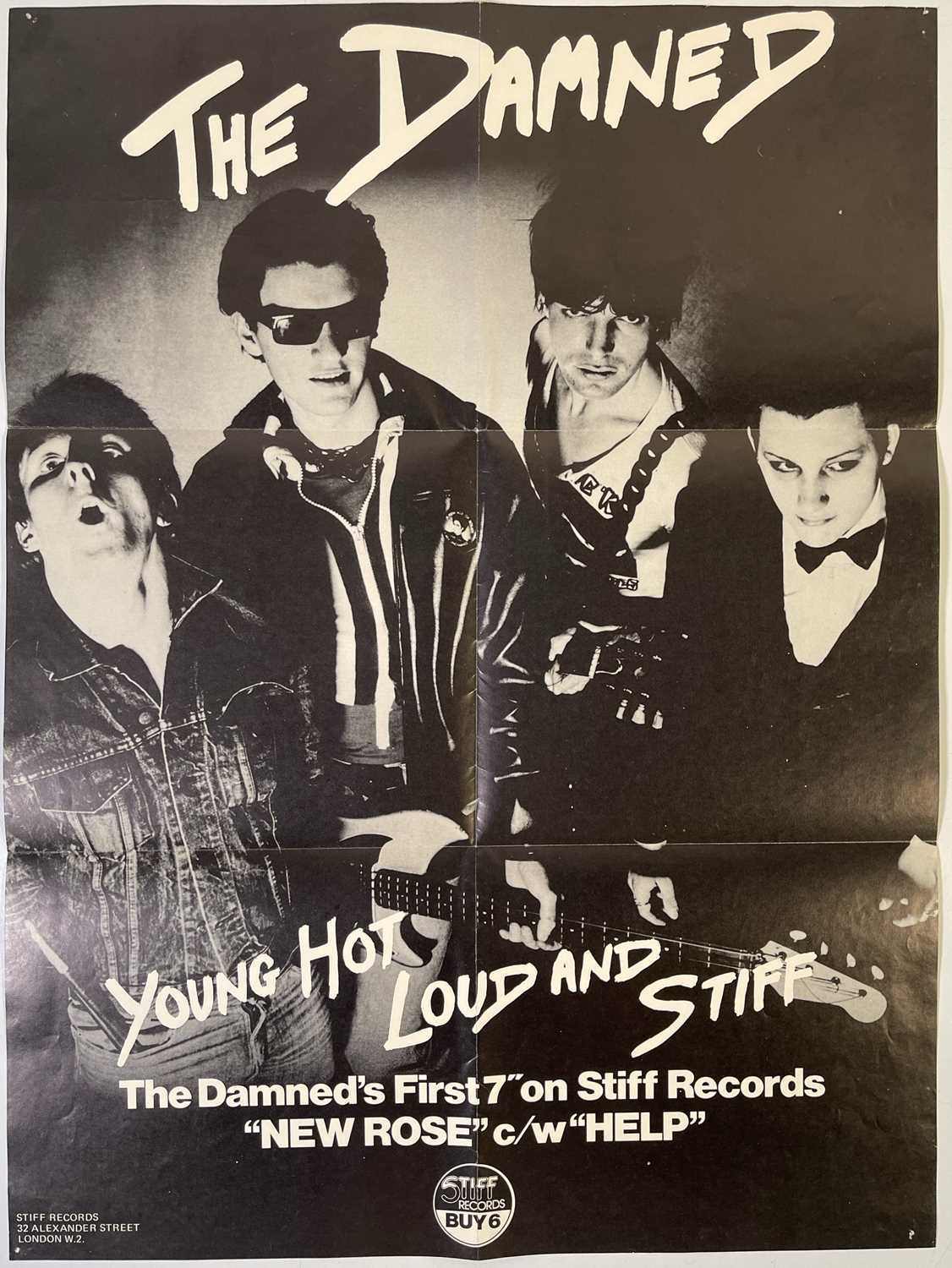 Lot 413 - THE DAMNED - ORIGINAL NEW ROSE PROMOTIONAL POSTER.