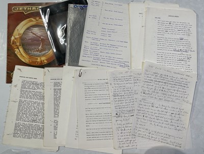 Lot 50 - JETHRO TULL - HANDWRITTEN NOTES BY BANDMEMBERS FOR USE IN PROGRAMMES.