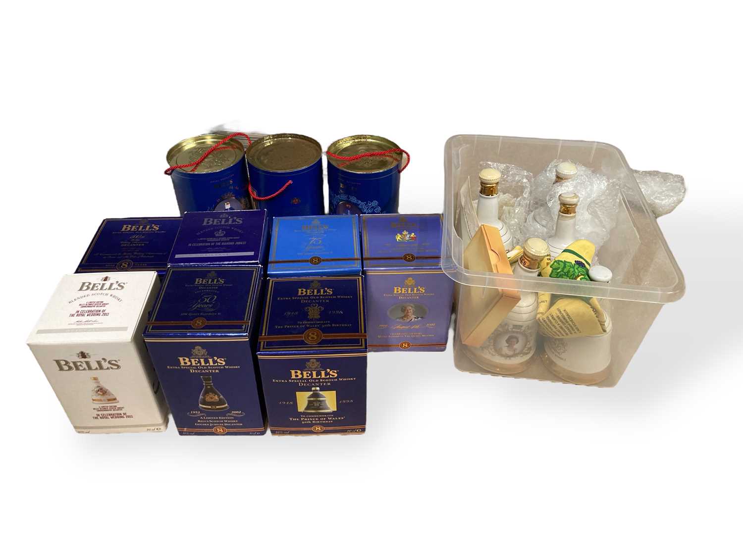 Lot 2 - BELLS COMMEMORATIVE DECANTERS.