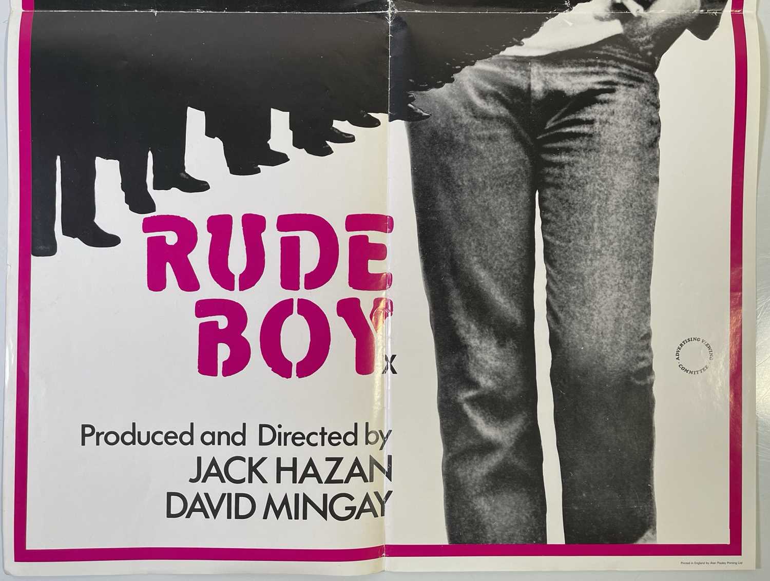 Lot 407 - THE CLASH - ORIGINAL RUDE BOY POSTER.