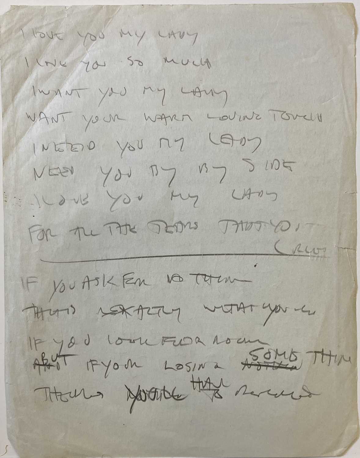 Lot 224 - The Beatles Interest - Mal Evans Handwritten