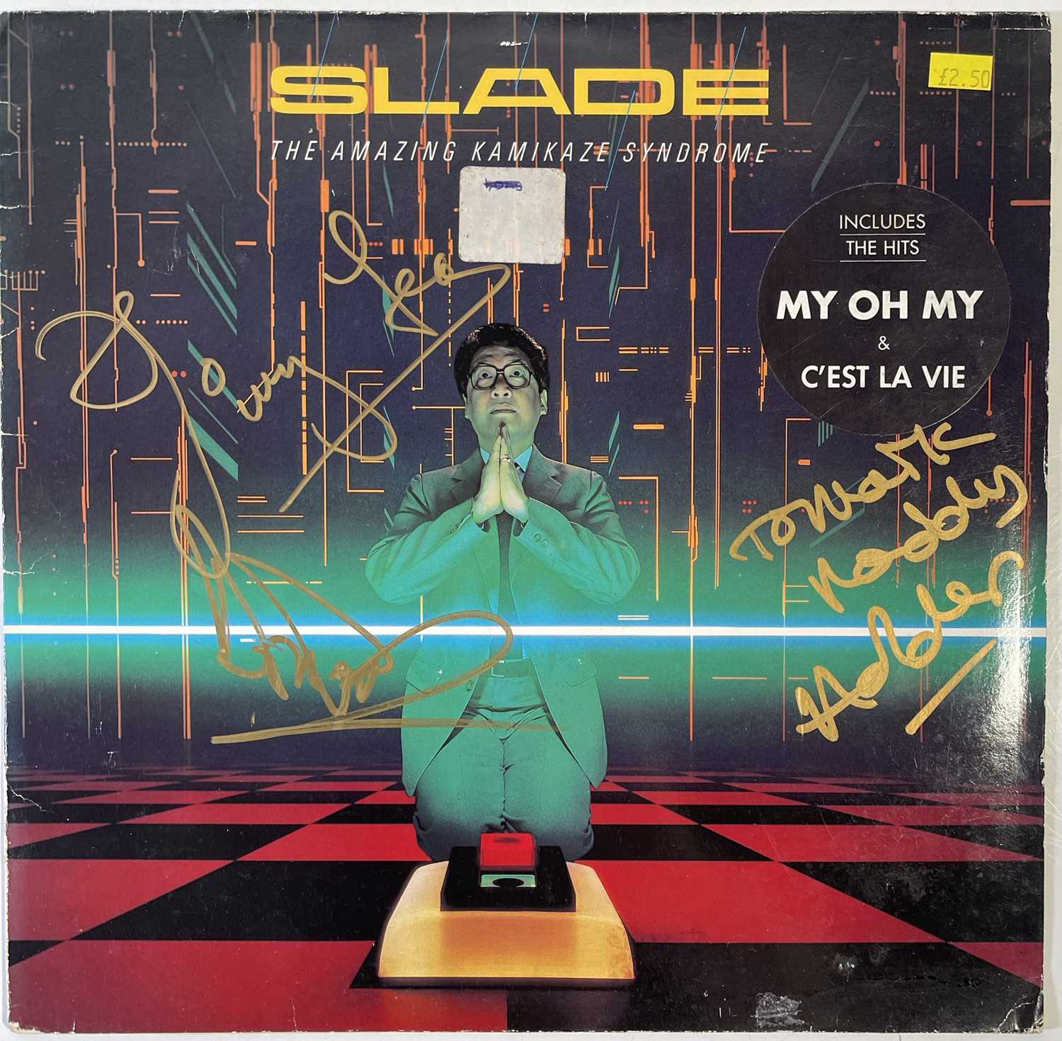 Lot 251 - SLADE - FULLY SIGNED 'AMAZING KAMIKAZE' LP.