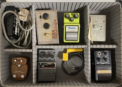 Lot 27 - GUITAR EFFECT PEDAL AND SPARE GUITAR PARTS.