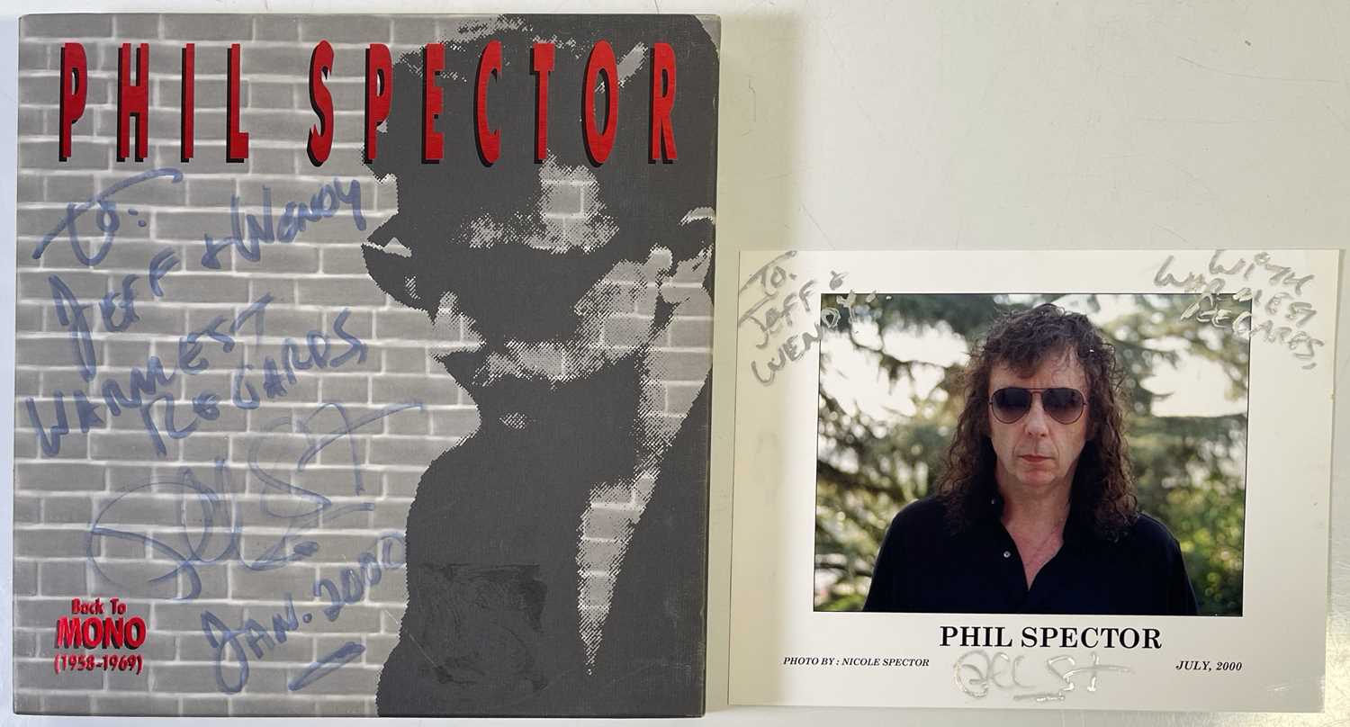 Lot 264 - PHIL SPECTOR - SIGNED 'BACK TO MONO' BOXSET AND PHOTO.
