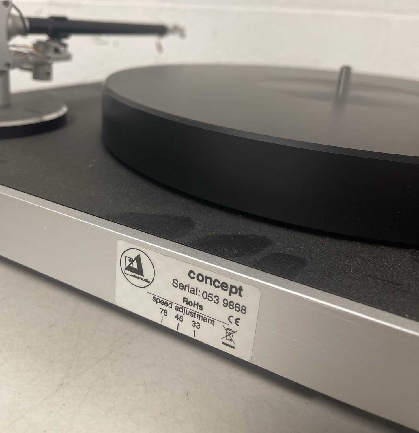 Lot 35 - CLEAR AUDIO CONCEPT TURNTABLE - SILVER.