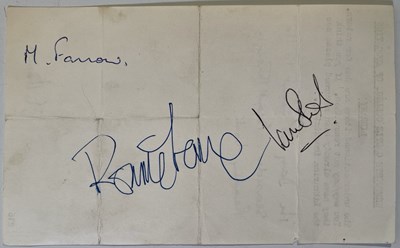 Lot 62 - 1960S MEMORABILIA INC RONNIE LANE SIGNATURE / JAMES DEAN SCREEPRINT.