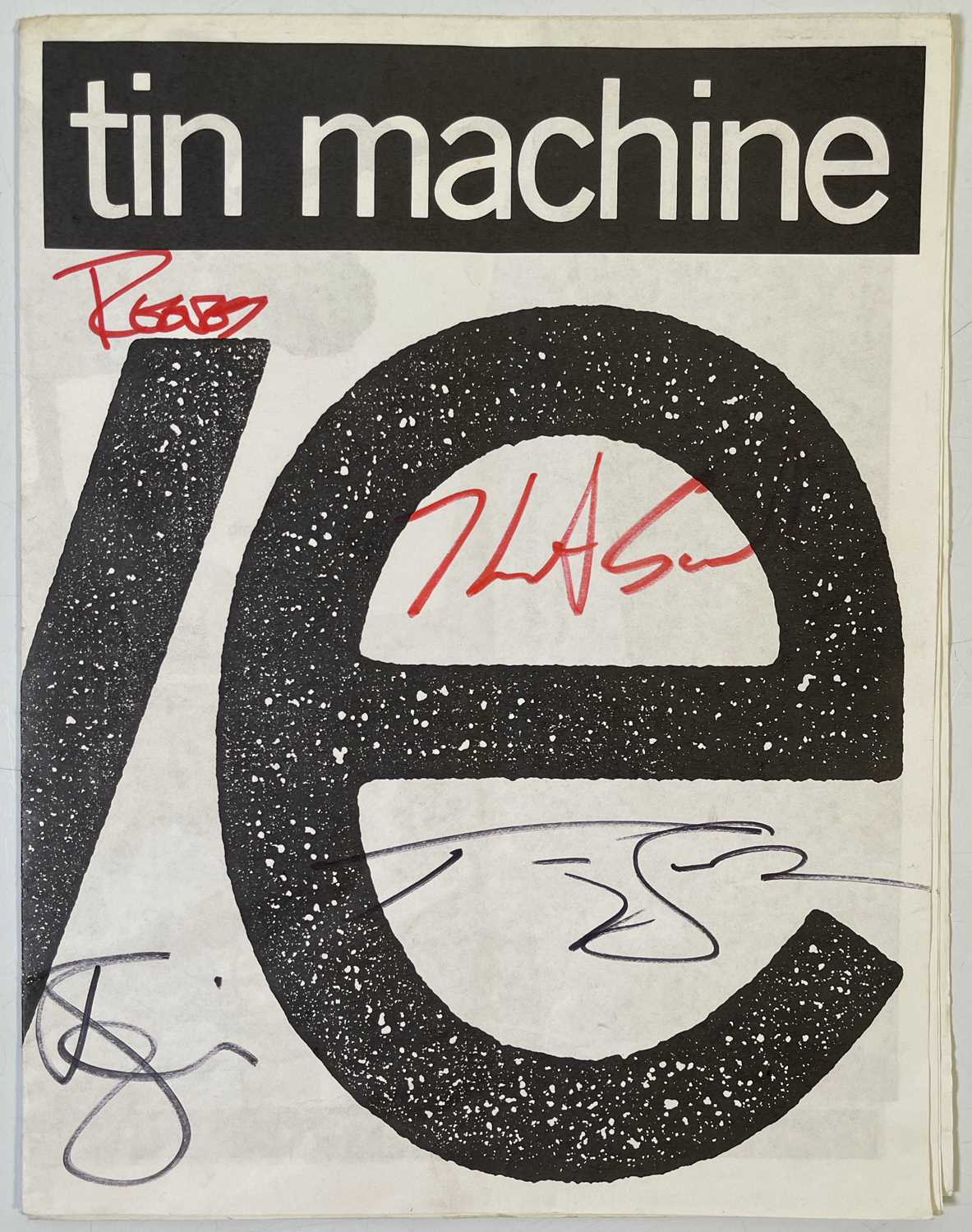 Lot 539 - DAVID BOWIE - FULLY SIGNED TIN MACHINE